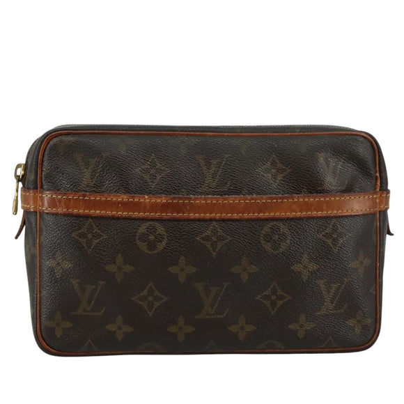 LOUIS VUITTON Monogram Compiegne 23 Clutch Bag M51847 LV Auth bs20963