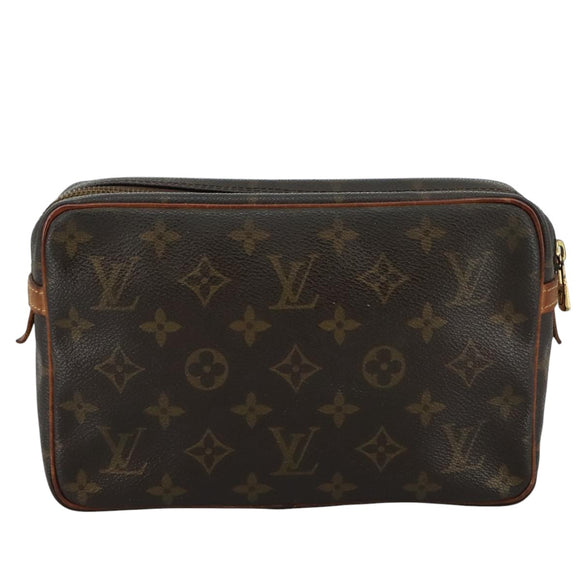 LOUIS VUITTON Monogram Compiegne 23 Clutch Bag M51847 LV Auth bs20963