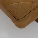 CHANEL Matelasse Waist bag Leather Beige CC Auth bs20969-16