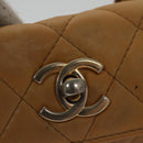 CHANEL Matelasse Waist bag Leather Beige CC Auth bs20969-17