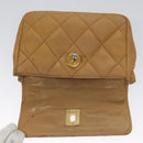 CHANEL Matelasse Waist bag Leather Beige CC Auth bs20969-8
