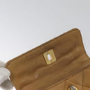 CHANEL Matelasse Waist bag Leather Beige CC Auth bs20969-18