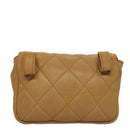 CHANEL Matelasse Waist bag Leather Beige CC Auth bs20969-2
