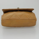 CHANEL Matelasse Waist bag Leather Beige CC Auth bs20969-6