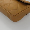 CHANEL Matelasse Waist bag Leather Beige CC Auth bs20969-15