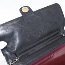 CHANEL Matelasse Chain Shoulder Bag Lamb Skin Black CC Auth bs20976-14