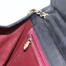 CHANEL Matelasse Chain Shoulder Bag Lamb Skin Black CC Auth bs20976-19