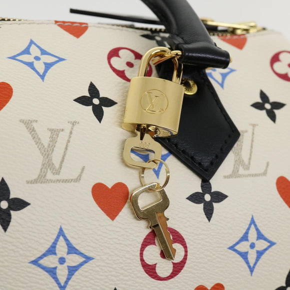 LOUIS VUITTON Monogram game on Speedy Bandouliere 25 Hand Bag 2way Auth bs2097S