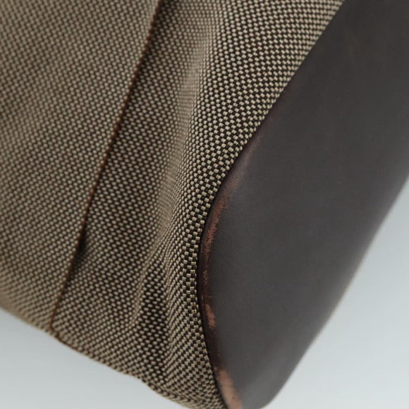 Salvatore Ferragamo Vala Shoulder Bag Canvas Brown Auth bs20980