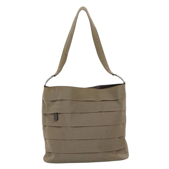 Salvatore Ferragamo Vala Shoulder Bag Canvas Brown Auth bs20980