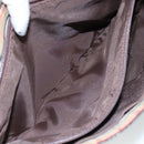 Burberrys Nova Check Hand Bag Canvas Leather Beige Brown Silver Auth bs21004-20