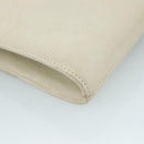 SAINT LAURENT Clutch Bag Leather White Auth bs21008-16