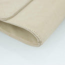 SAINT LAURENT Clutch Bag Leather White Auth bs21008-14