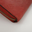 LOUIS VUITTON Monogram Empreinte Zippy Wallet Red M60737 LV Auth bs21012-15