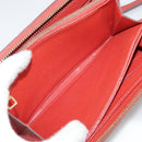 LOUIS VUITTON Monogram Empreinte Zippy Wallet Red M60737 LV Auth bs21012-19