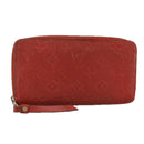 LOUIS VUITTON Monogram Empreinte Zippy Wallet Red M60737 LV Auth bs21012-1