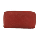 LOUIS VUITTON Monogram Empreinte Zippy Wallet Red M60737 LV Auth bs21012-13
