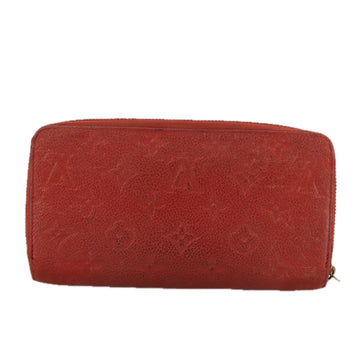 LOUIS VUITTON Monogram Empreinte Zippy Wallet Red M60737 LV Auth bs21012 - 0