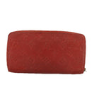 LOUIS VUITTON Monogram Empreinte Zippy Wallet Red M60737 LV Auth bs21012-2