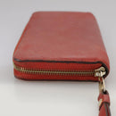 LOUIS VUITTON Monogram Empreinte Zippy Wallet Red M60737 LV Auth bs21012-3
