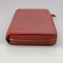 LOUIS VUITTON Monogram Empreinte Zippy Wallet Red M60737 LV Auth bs21012-4