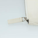BALENCIAGA Pouch Leather White Silver 551992 Auth bs21014-8