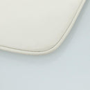 BALENCIAGA Pouch Leather White Silver 551992 Auth bs21014-7