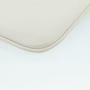 BALENCIAGA Pouch Leather White Silver 551992 Auth bs21014-14