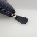 BOTTEGA VENETA INTRECCIATO Long Wallet Leather Black Silver Auth bs21015-8