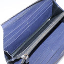 BOTTEGA VENETA INTRECCIATO Long Wallet Leather Black Silver Auth bs21015-10