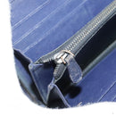 BOTTEGA VENETA INTRECCIATO Long Wallet Leather Black Silver Auth bs21015-17