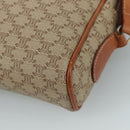 CELINE Macadam Canvas Shoulder Bag Beige Auth bs21025-12