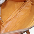 CELINE Macadam Canvas Shoulder Bag Beige Auth bs21025-17