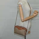 CELINE Macadam Canvas Shoulder Bag Beige Auth bs21025-22