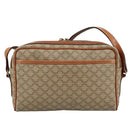 CELINE Macadam Canvas Shoulder Bag Beige Auth bs21025-3