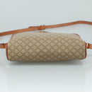 CELINE Macadam Canvas Shoulder Bag Beige Auth bs21025-9