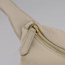 CELINE Hand Bag Leather Beige Gold Auth bs21026-10