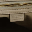 CELINE Hand Bag Leather Beige Gold Auth bs21026-21