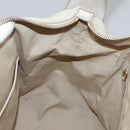 CELINE Hand Bag Leather Beige Gold Auth bs21026-21