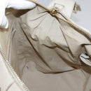 CELINE Hand Bag Leather Beige Gold Auth bs21026-23
