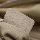 CELINE Hand Bag Leather Beige Gold Auth bs21026-12