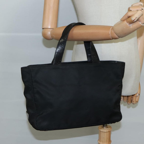 PRADA Hand Bag Nylon Black Auth bs21031