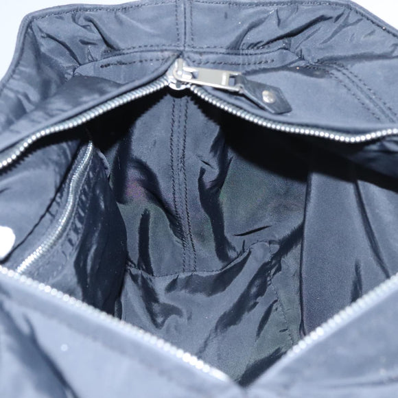 HERMES Acape Luco PM Hand Bag Nylon Black Auth bs21033