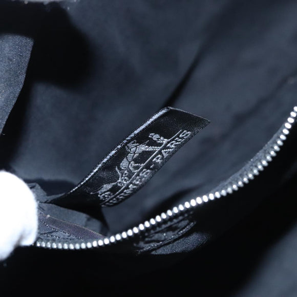 HERMES Acape Luco PM Hand Bag Nylon Black Auth bs21033