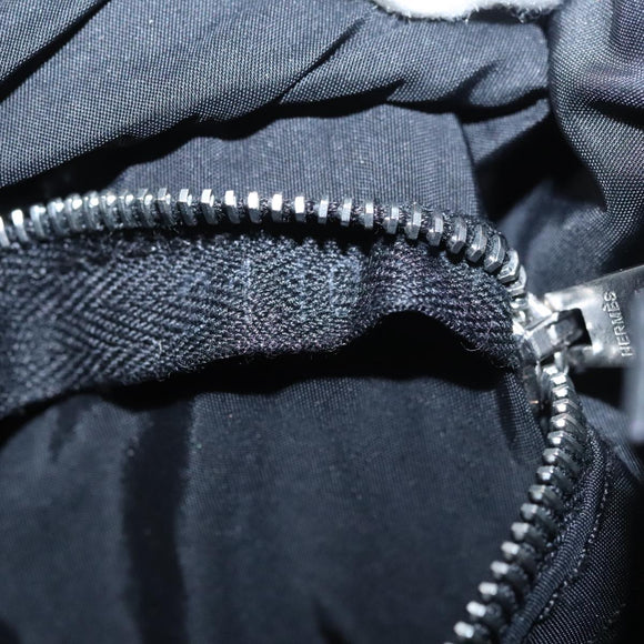 HERMES Acape Luco PM Hand Bag Nylon Black Auth bs21033