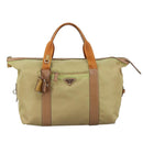 PRADA Hand Bag Nylon Beige Auth bs21036-13