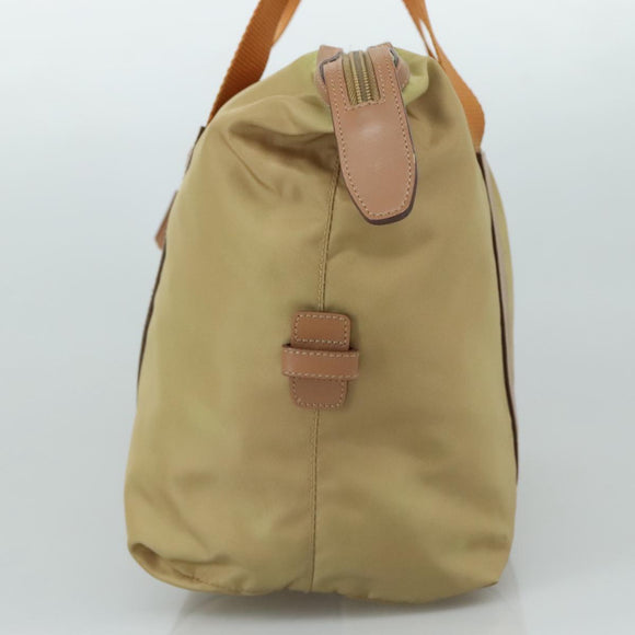 PRADA Hand Bag Nylon Beige Auth bs21036