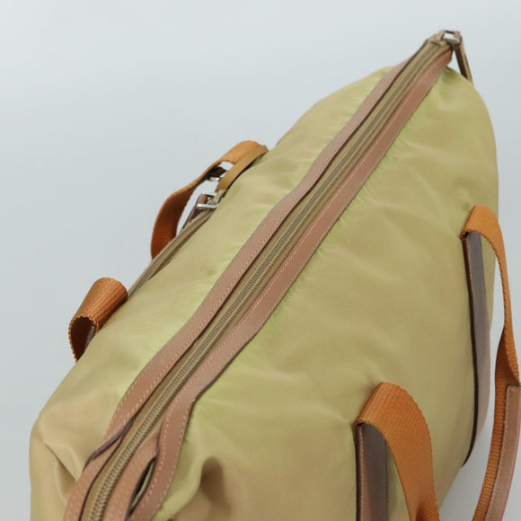 PRADA Hand Bag Nylon Beige Auth bs21036
