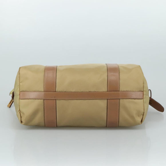 PRADA Hand Bag Nylon Beige Auth bs21036