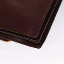 CARTIER Shoulder Bag Leather Red Auth bs21040-16